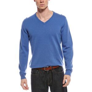 Mette Mens  Cashmere V-Neck Sweater, Blue